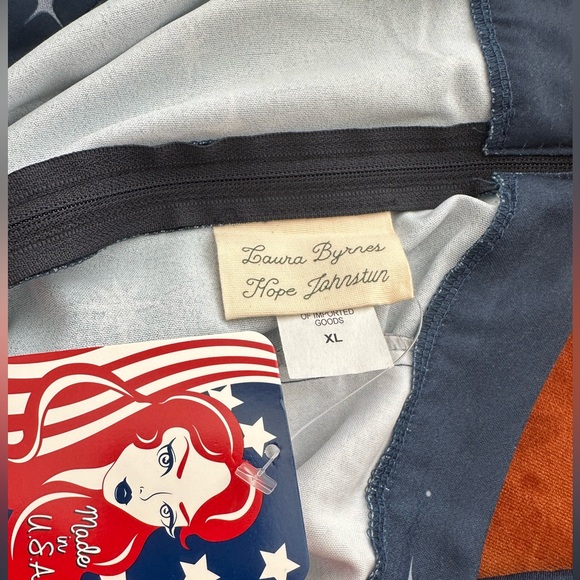 Pinup Couture Laura Byrnes NWT Navy Witch Broom Celestial Swing Circle Skirt XL - Picture 6 of 10